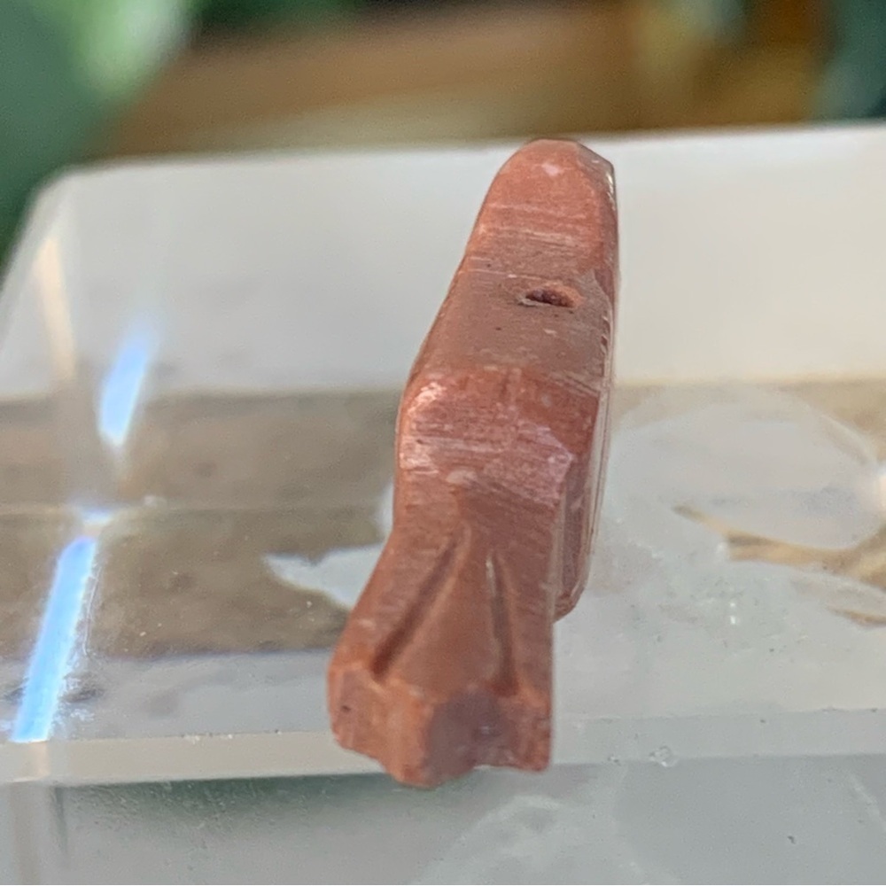 Zuni Style Bird Fetish Bead Drilled Pink Stone Native American Animal Carving 1" - Picture 5 of 13